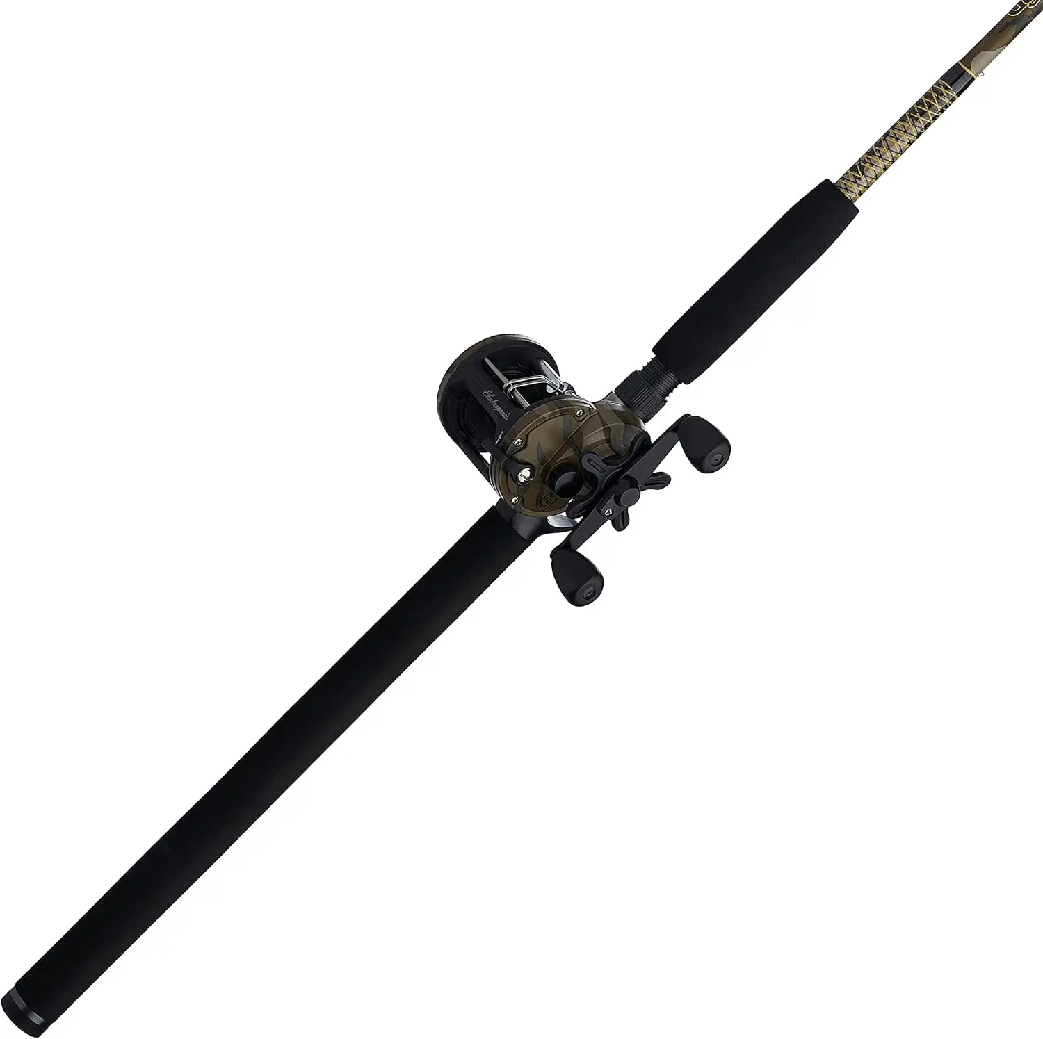 

7\u2019 Camo Conventional Fishing Rod and Reel Casting Combo, Right Handle Position, Ugly Tech Construction With Clear Tip Desig