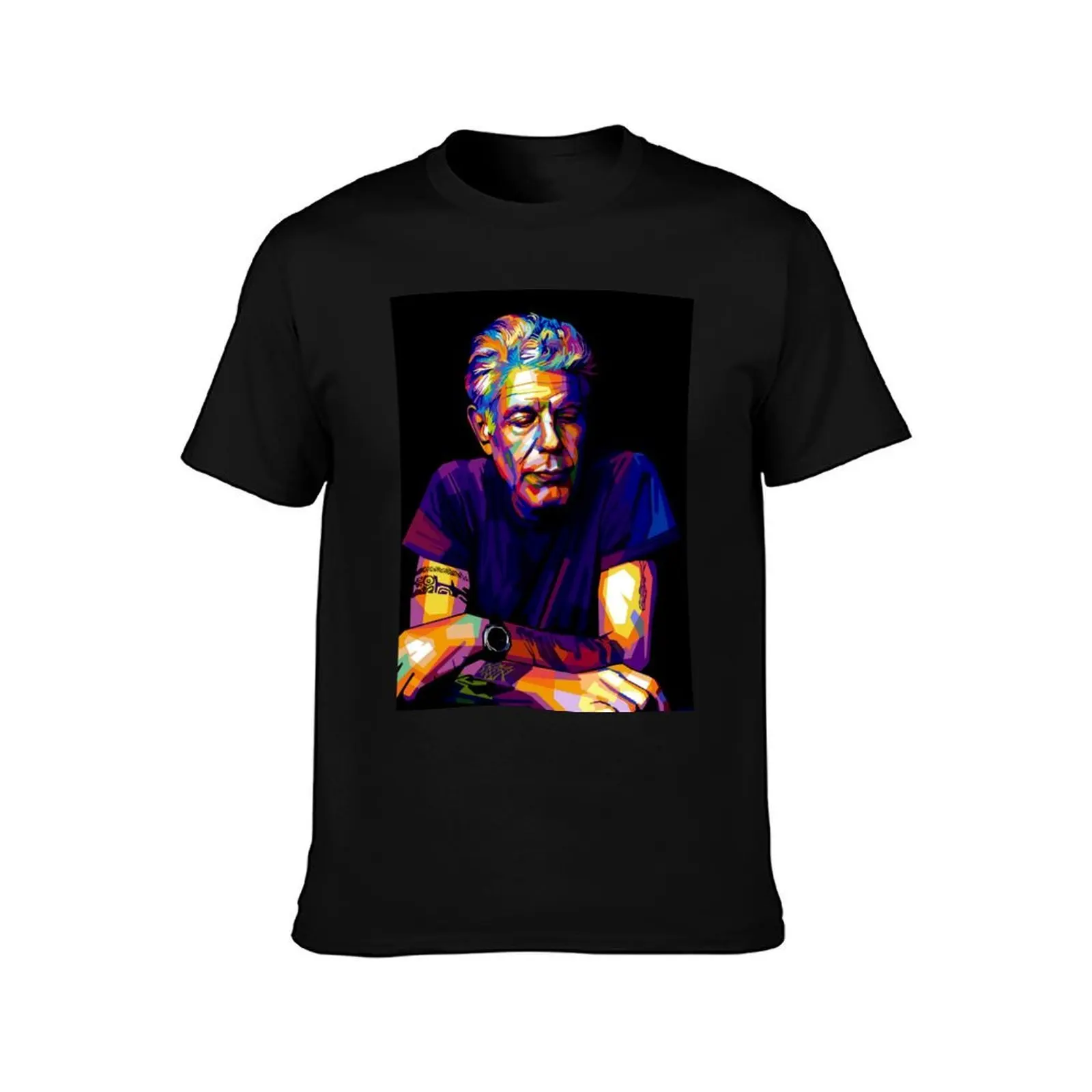 Anthony Bourdain Ready to Hang Art T-Shirt, Summer Casual Cotton Tee, Oversized Streetwear Tops, Vintage Graphic Print