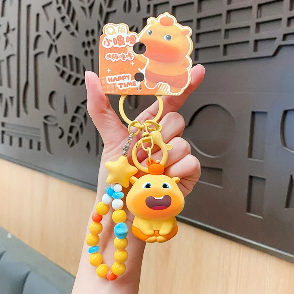 

Cute PVC Capybara Key Ring Bag Charm Q-version Lulu Doll Keychain Cute Expression Beading Cartoon Phone Chain Backpack