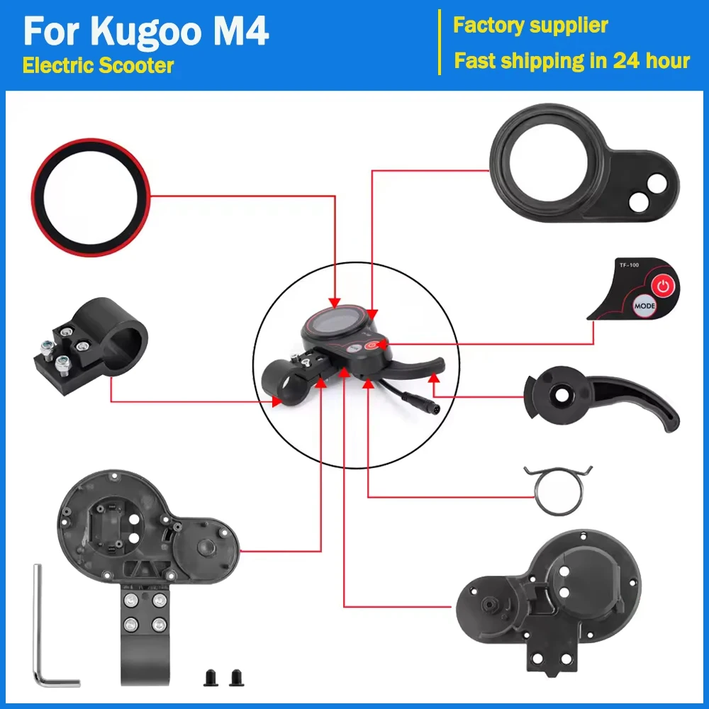 Instrument TF-100 jh-01 Display Scooter Skateboard Dashboard Outdoor Portable for Zero10x Kugoo M4 Electric Scooter LCD Parts