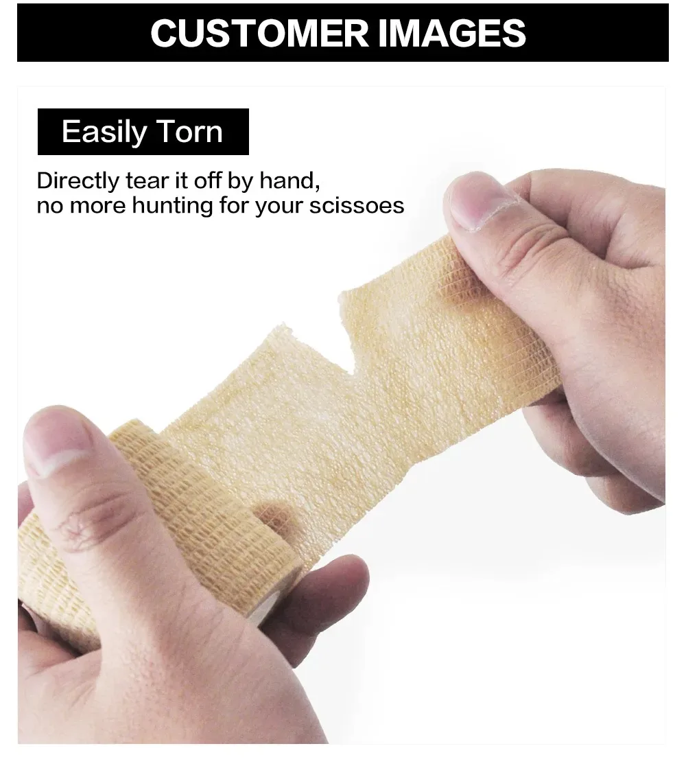 10/20 rolls 5cm*4.8m Non Woven Elastic Self Adhesive Bandage Cohesive Bandage for Sports Fixing Finger Wrist Leg
