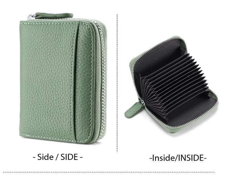 Real pickup bag, anti-theft, credit card swipe, coin wallet, card holder, business card bag, coin wallet, organ card bag