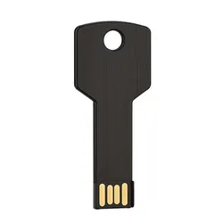 Metalen Sleutel Vorm Usb Flash Drive 64Gb Black Pen Drives Silver Stick Real Capaciteit Opslagapparaten Hoge Snelheid U Schijf