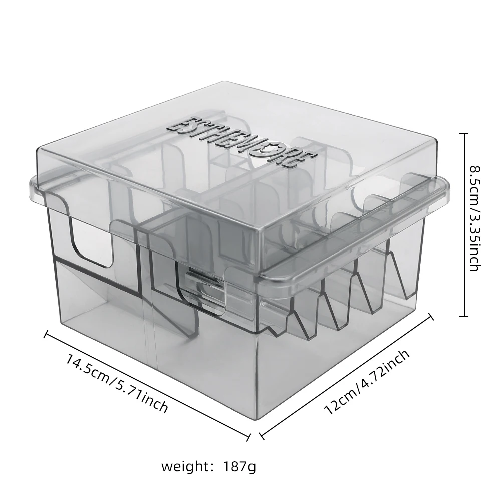 8-Slot Kapper Haarspeld Kam Houder Organizer Box Bewaakte Limiet Kammen Opslag Duurzaam Plastic Salon Accessoires Case Container