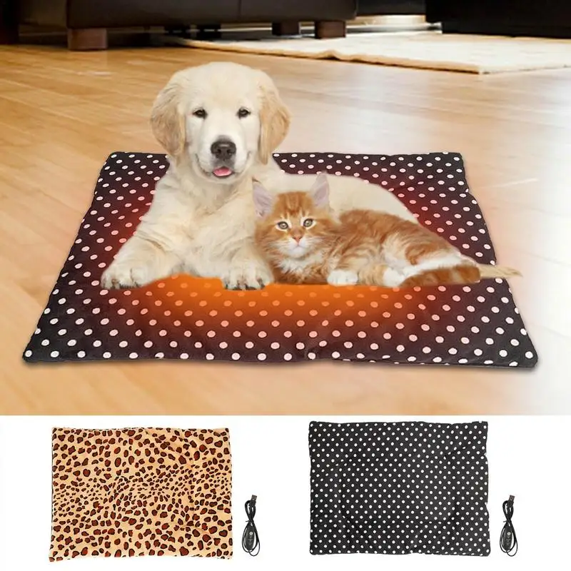 Pet USB Heating Pad Cat Electric Heating Pad Pet Electric Heating Blanket Heated Mat for Dogs Indoor Warming Mat pet supplies