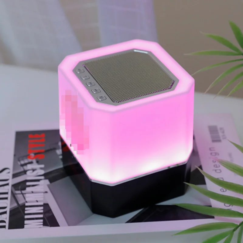 Smart Bluetooth Music Colorful Ambient Light LED Wireless Bluetooth Audio Clock LED Time