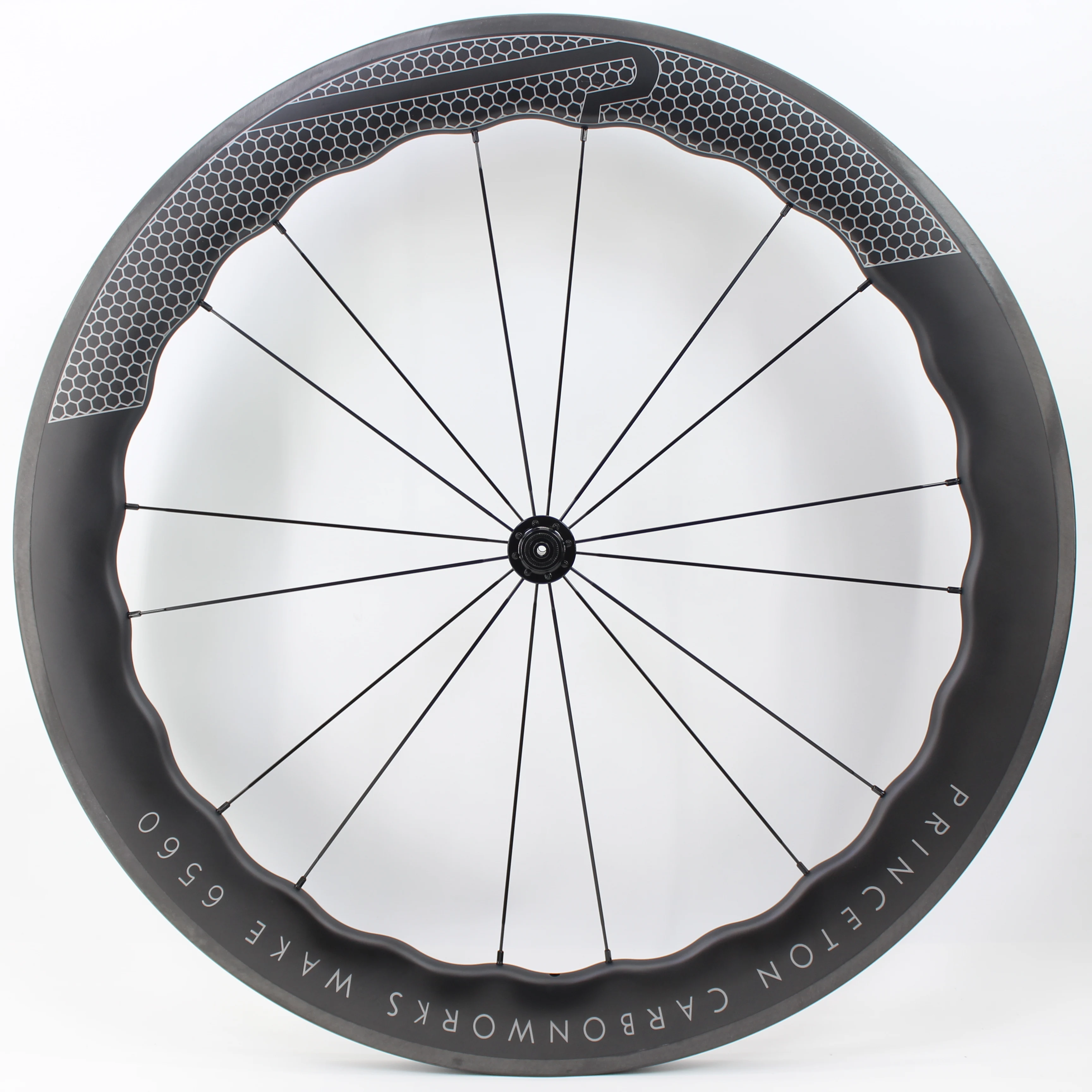 Newest 700C Road Bike Aero UD Full Carbon Fibre Wheelset V Brake Carbon Bicycle Wheelset Clincher Tubeless Rims Wave 25mm Width