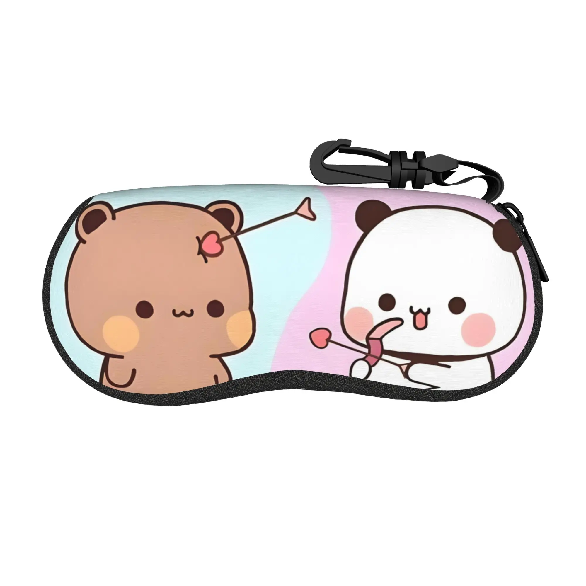 Lovely Cartoon Glasses Case Cute Kissing Bears Bubu Dudu Accessories  Zipper  Eyewear Storage Box Cartoon Eyewear Container