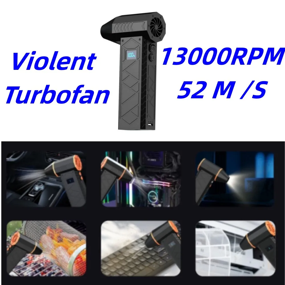 

130000 RPM Electric Air Blower Digital Display Violent Turbo Fan Blower High-Speed Dust Blowing Handheld Portable Turbo Fan