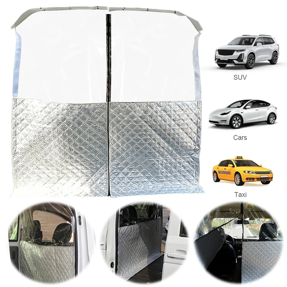 

Car Divider Heat Insulation Curtain with Zipper Air-Conditioning Sunshade for Highroof Camper Van Motorhome Caravan