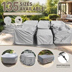 Outdoor Garden Furniture Cover for Sofa Table Chair Patio Bench Waterproof Wind-Proof Anti-UV Against Rain Snow