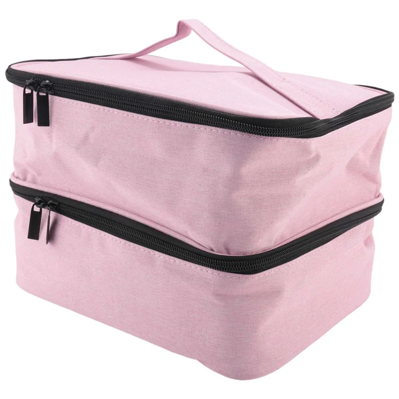 ABMH-Nail And Storage Nail Polish Box Accessories Component Holds 30 Bottles 2-Layer Travel Storage