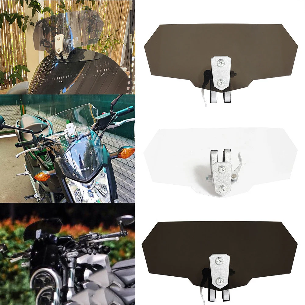 Affordable Motorcycle Windshield Extension Height Adjustable Windscreen Deflector Extension Spoiler Universal Accessories