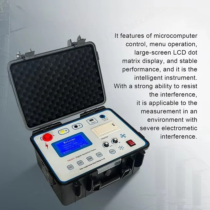 VK2671,20KV,220V,100G-5T, IP67, Digital Insulation Resistance Tester, High Precision Display, For Electrical Safety Test