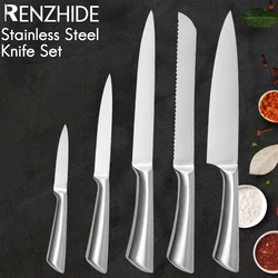 RZD Japanese Kitchen Cooking Chef Knife Set 8 INCH Slicing Meat Baking Bread Knives Paring Fruit Utility Tool Knife Accessory