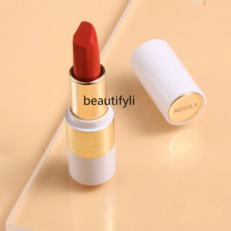 Waterproof non-stick cup non-fading velvet matte bean paste cinnamon tomato lipstick long-lasting yellow skin white