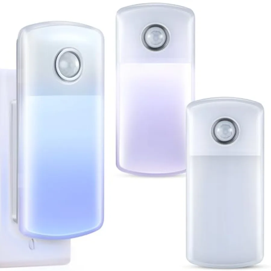 

Emergency Power Failure Night Lights, 5-in-1 Multi Color LED Light, Rechargeable Flashlight with Foldable Plug, Automatic On Of