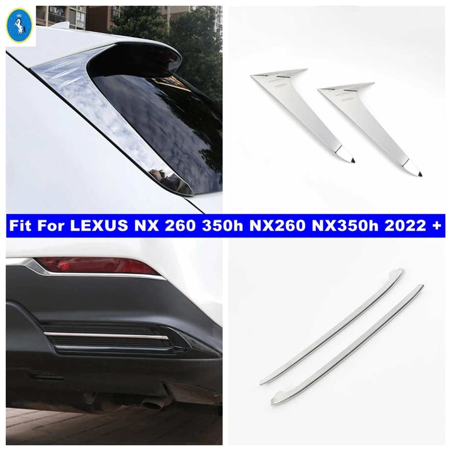 

Car Rear Bumper Lip Tail Window Mirror Spoiler Wing Cover Trim Fit For LEXUS NX 260 350h NX260 NX350h 2022 - 2024 Accessories