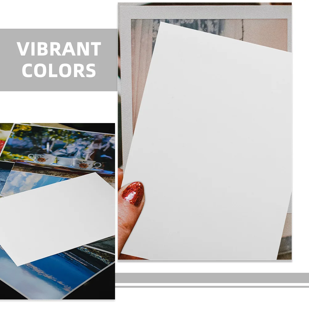 100 Sheets Photo Paper Recycled Printing Specialty Office Imaging for Printer Glossy Finish White DIY