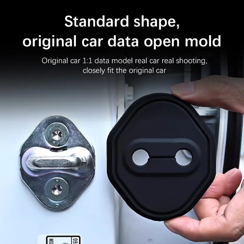 Car Door Lock Cover Silica gel Car Styling Case Protective Stickers Decoration For Range Rover Sport L494 L320 L461 Accessories