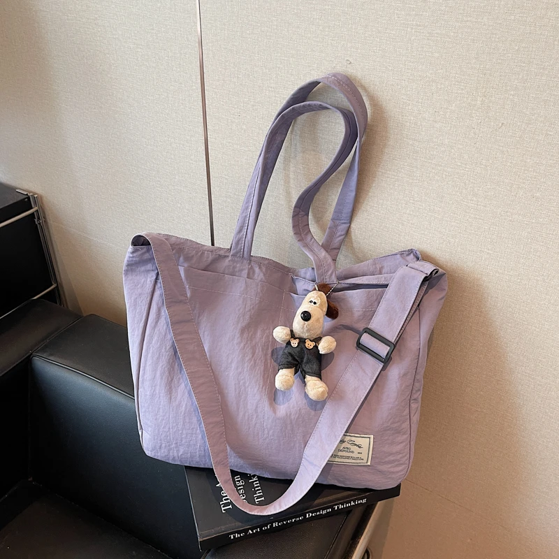 

New Nylon Commuting Solid Colors Zipper Shoulder Bags Temperament Versatile 2025 Hot Sale Large Capacity Bags for Women