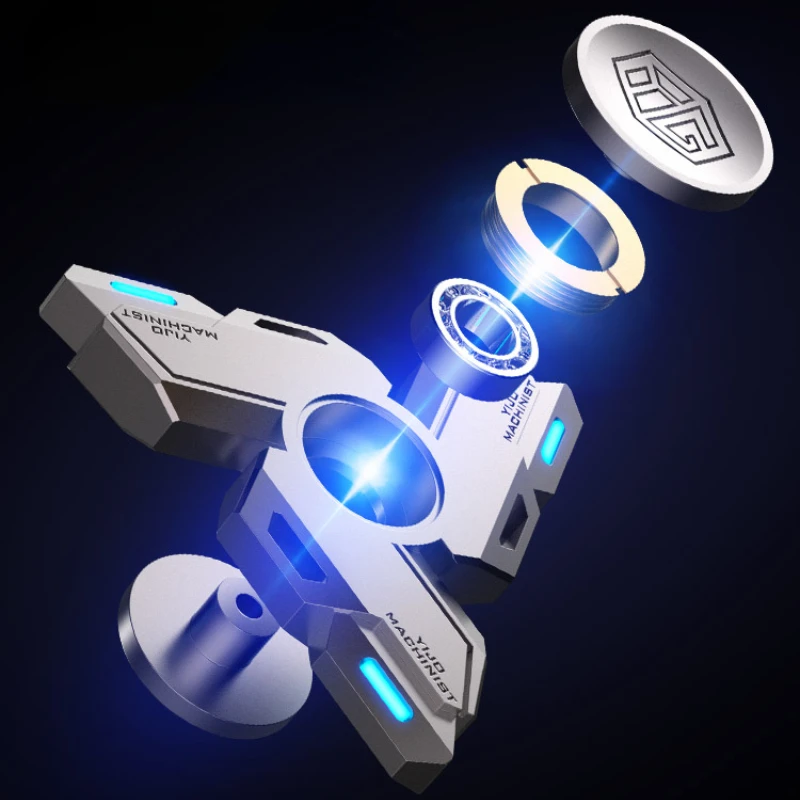 Stress Relief Toys Fingertip Gyro Luminous Metal Alloy Smart Fidget Spinner Desk Hand EDC for Adults Children THE MACHINIST