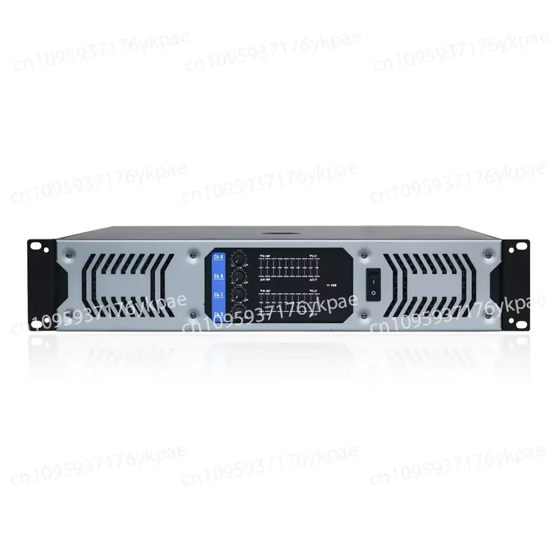 1000W * 4-Channel Power Amplifier Class H 2U 1000W Professional Amplifier for PA Stage Sound System Sound Equipment
