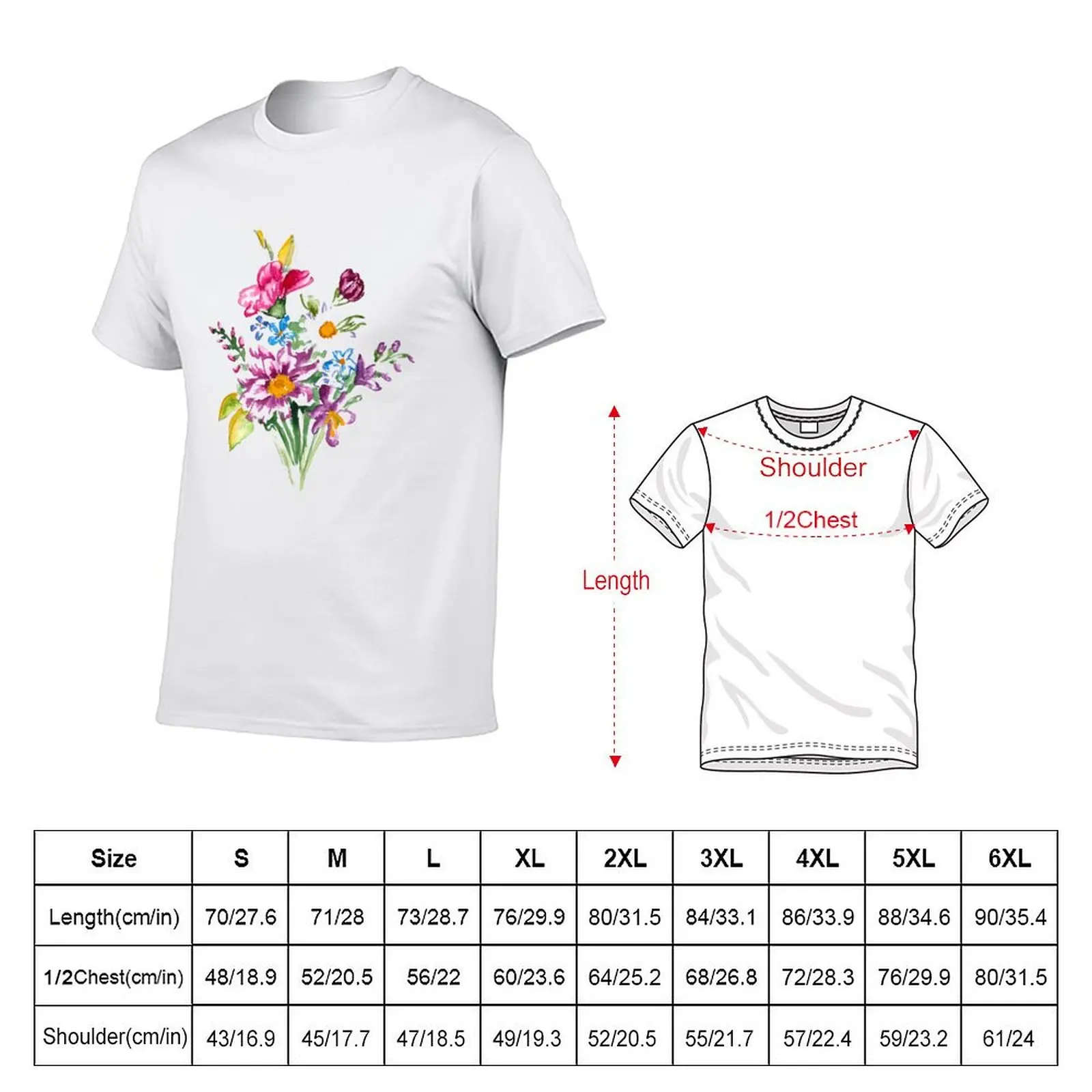 Colorful bunch of flowers T-Shirt Moisture Wicking Athletic T-Shirt
