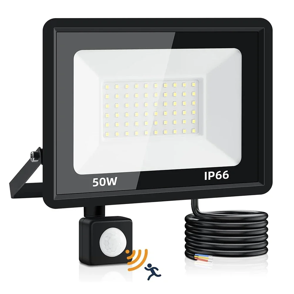 

LED Floodlight PIR Motion Sensor Outdoor Light 20W 30W 50W 100W 200W AC220V Waterproof Outdoor Projector Spotlight For Garden