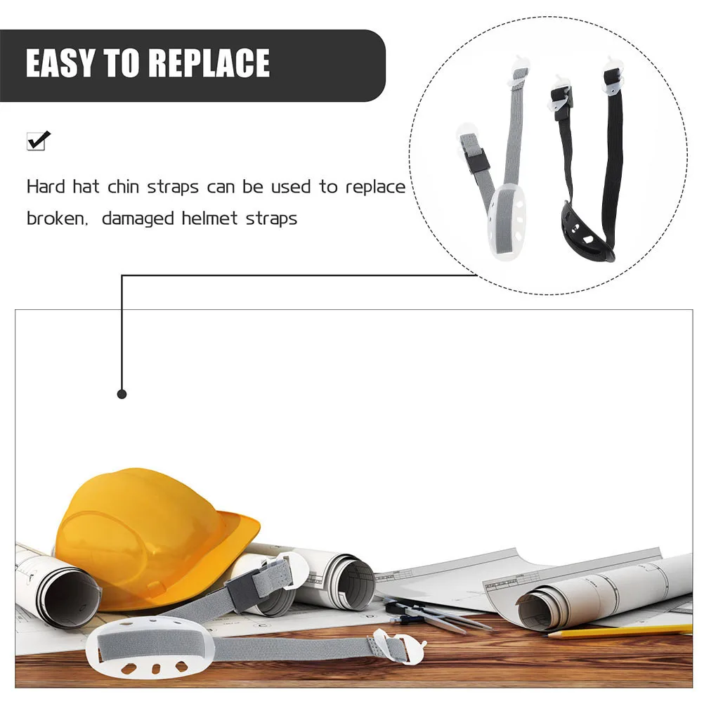 2 قطعة حزام الذقن الآمن قابل للتعديل المهنية قبعة صلبة أشرطة الذقن لعامل البناء مقاومة للاهتراء قوي #1