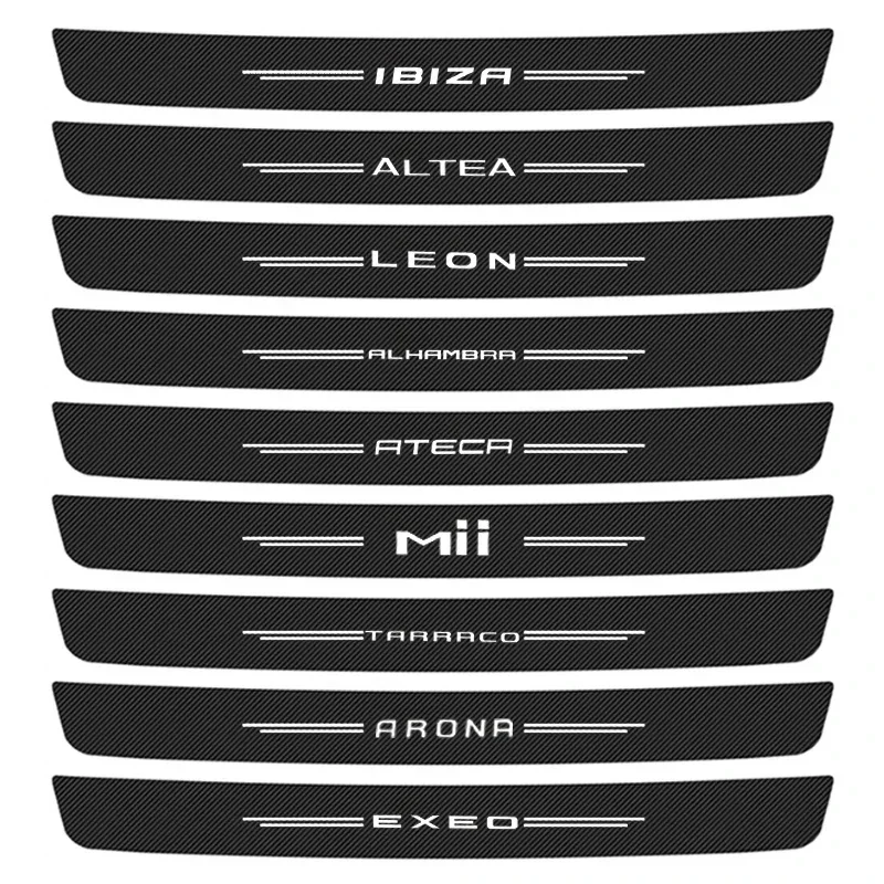 1PC Car Rear Door Trunk Bumper Protective Stickers for Seat Ibiza Leon Arona Altea Ateca Tarraco Alhambra Arosa Exeo Mii Toledo
