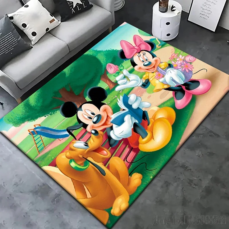 Cartoon Mikey Mouse Cartoon Rug Carpets 120x160cm Decor for Living Room Children's Bedroom Sofa Bathroom Kids Floor Mat