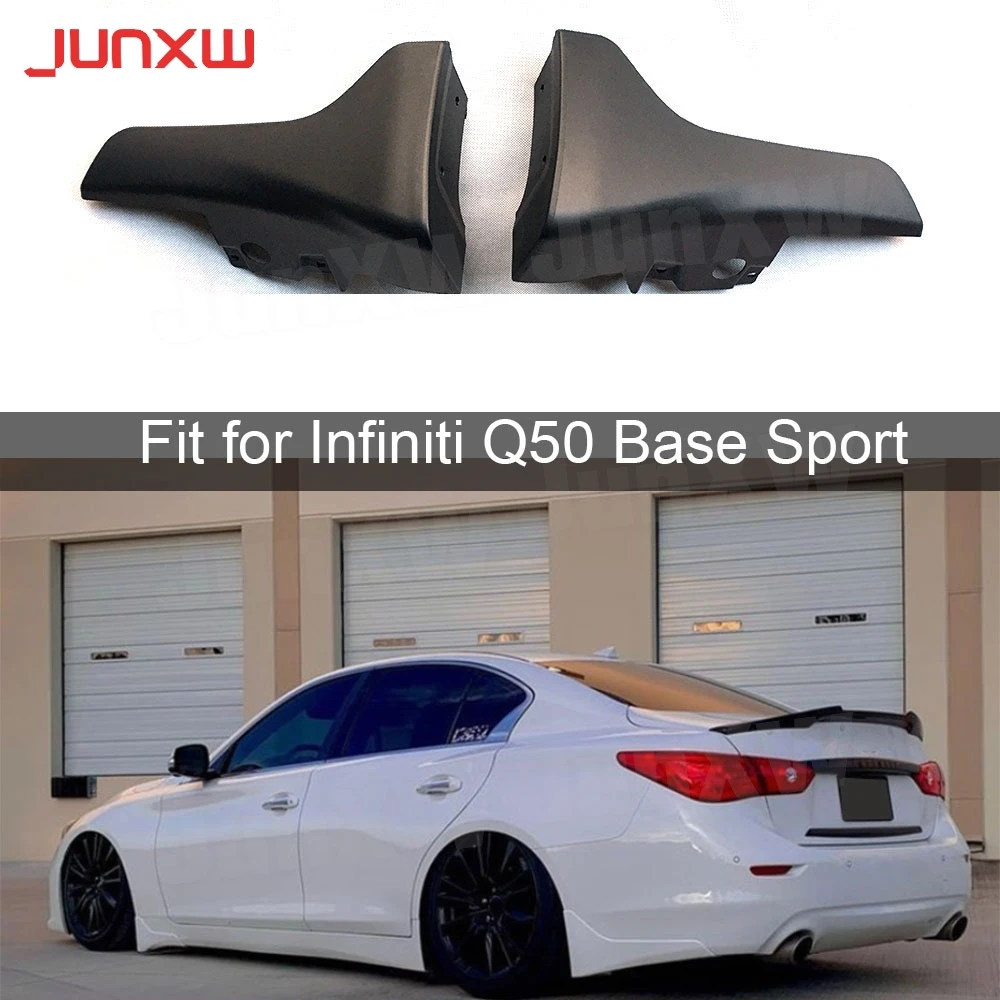 

Carbon Fiber Car Front Bumper Splitter Lips Rear Bumper Splitters Moulding Trims For Infiniti Q50 Base Sport 2018-2021 ABS Kits