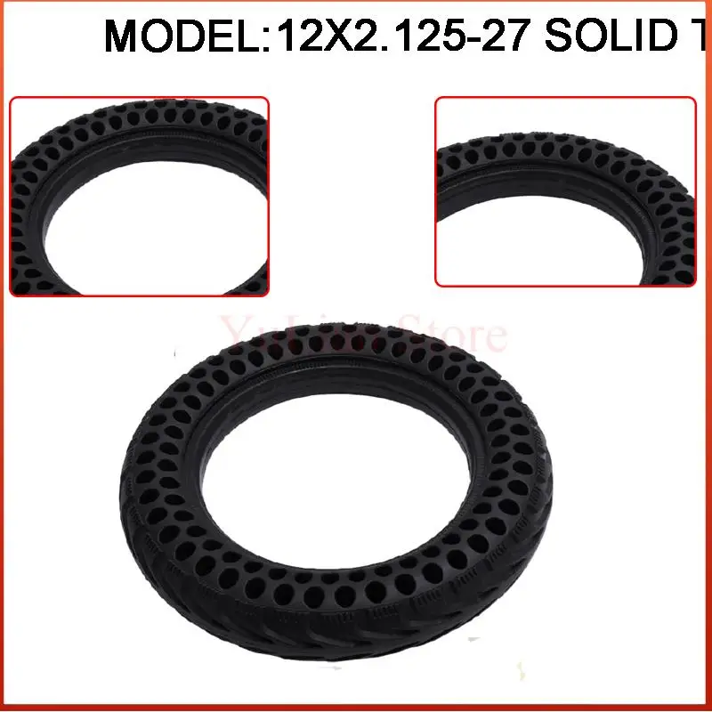 Non inflatable tire 12x2.125-27 solid tire suitable for  anti puncture solid tire electric bicycle tire replacement