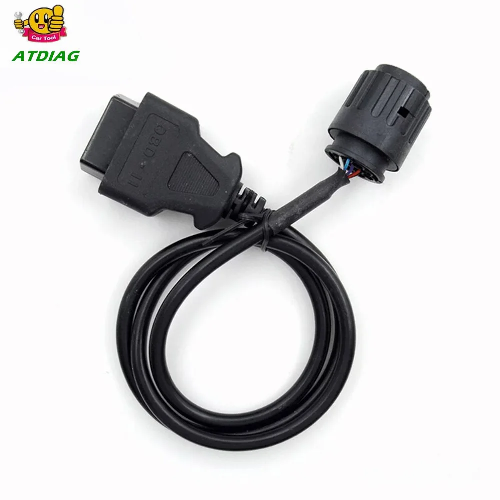 OBD2 Diagnostic Cable For BMW ICOM D Cable Motorcycles Cable Motobikes Diagnostic Cable 10 Pin Adaptor to 16pin ICOM A3 A2 tool