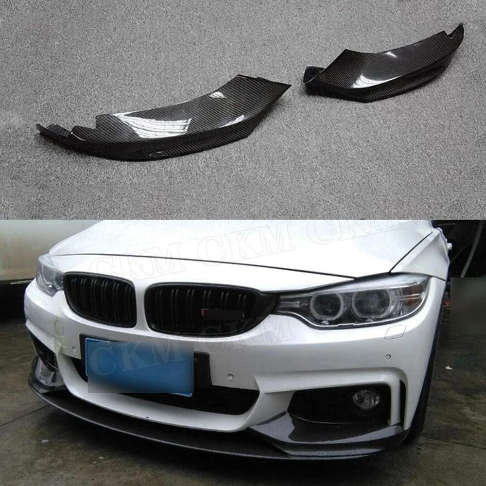 

Для BMW 4 серии F32 F33 435i M Sport 2014-2017 передний бампер из углеродного волокна, разделители для губ, клапаны, фартуки из FRP, фартуки для подбородка