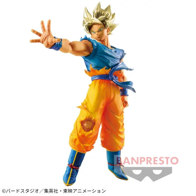 Na stanie Bandai Dragon Ball Z Krwawa Saiyan Specjalna SUPER SAIYAN SON GOKU Figurki Anime Model Dekoracja Ozdoby Zabawka