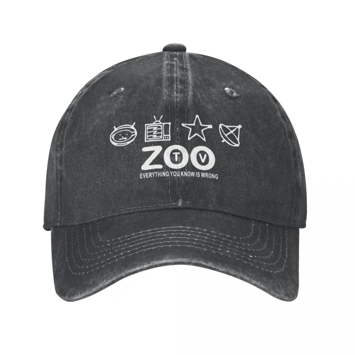 U2 Desgin Baseball Cap Zoo TV Fashion Women Men Washed Hip Hop Hats High Quality Design Hiking Fishing Baseball Caps