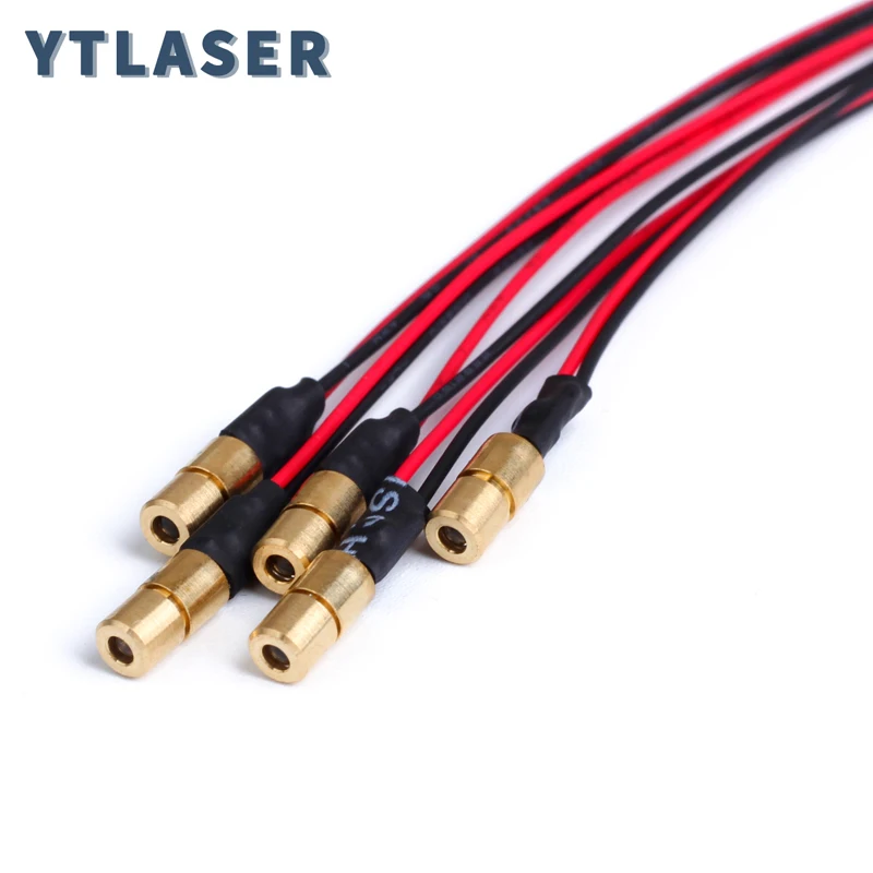 Mini Size 650nm 4×13.7mm 3V Brass Dot Red Light LD Module Laser Module Industrial Grade APC Driver Class I For Engraving DIY