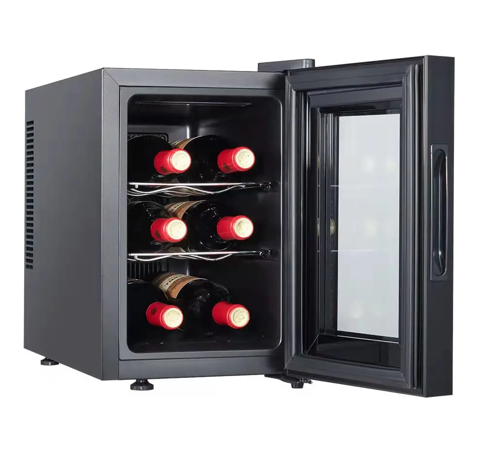 Mini Wine Refrigerator With Tempered Glass Door Electric Home Appliance Spare Parts Freestanding for Outdoor Car RV Use view 5