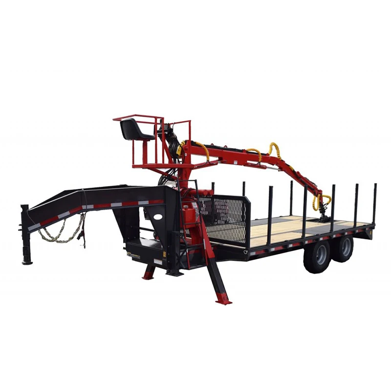 Farma Log Loader Trailer Motorised Log Crane with Grapple Rotator
