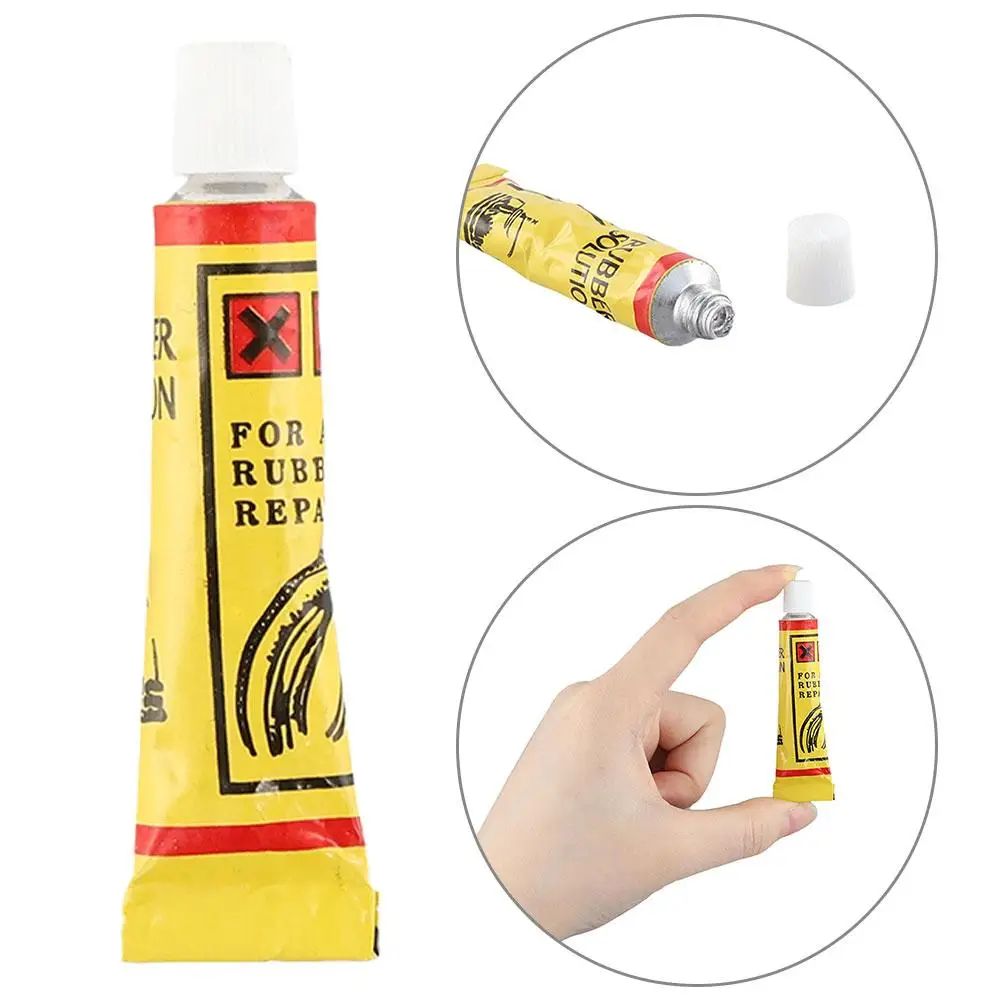 8ml Adhesive Glue Cement Rubber Inner Tube Repair Puncture Cold Patch Solution kit Bicycle Repair Tool Bike Glue 1pc