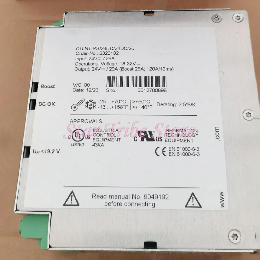 QUINT-PS/24DC/24DC/20 QUINT POWER DC/DC Converter 24VDC/20A 2320102