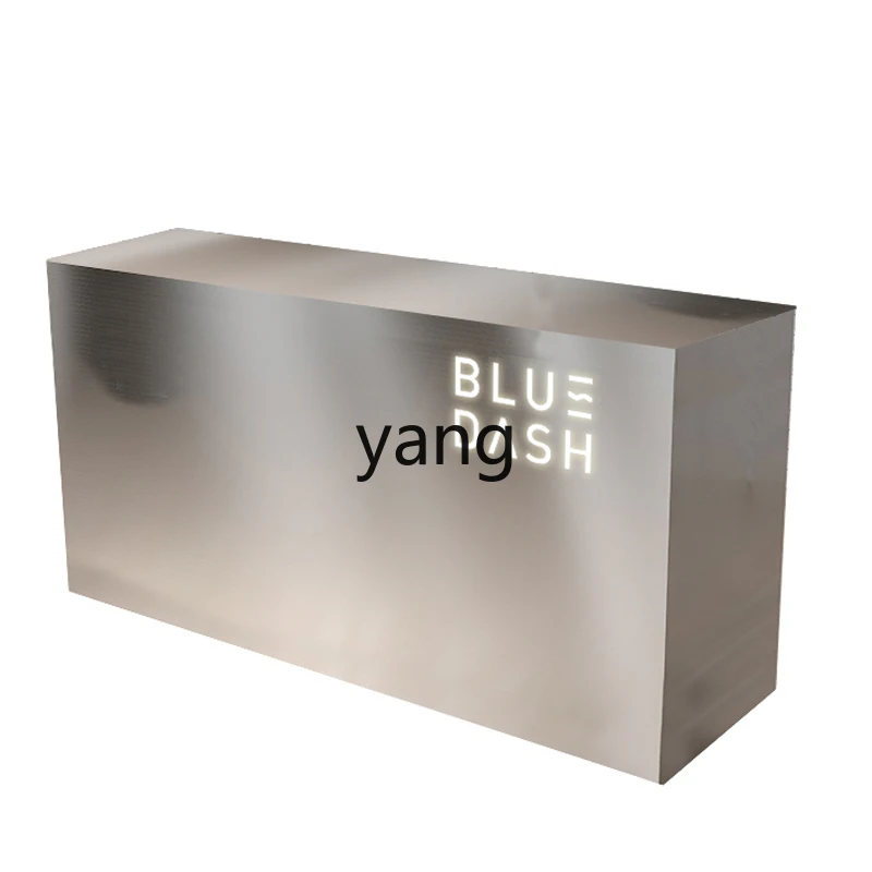 

LMM stainless steel milk tea shop table simple clothing store modern light luxury checkout page