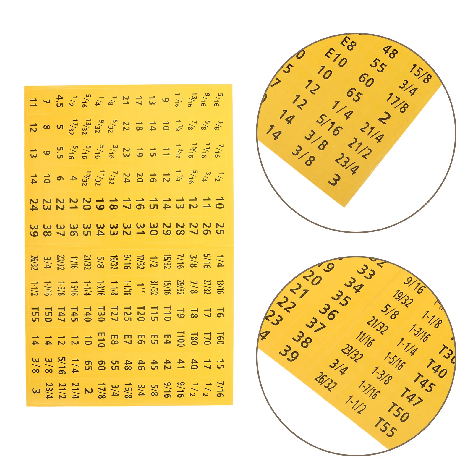 

20 Sheets Adhesive Socket Wrench Labels Color Coding Tool Classification Stickers For Tool Box Organization Socket Rack Cabinet