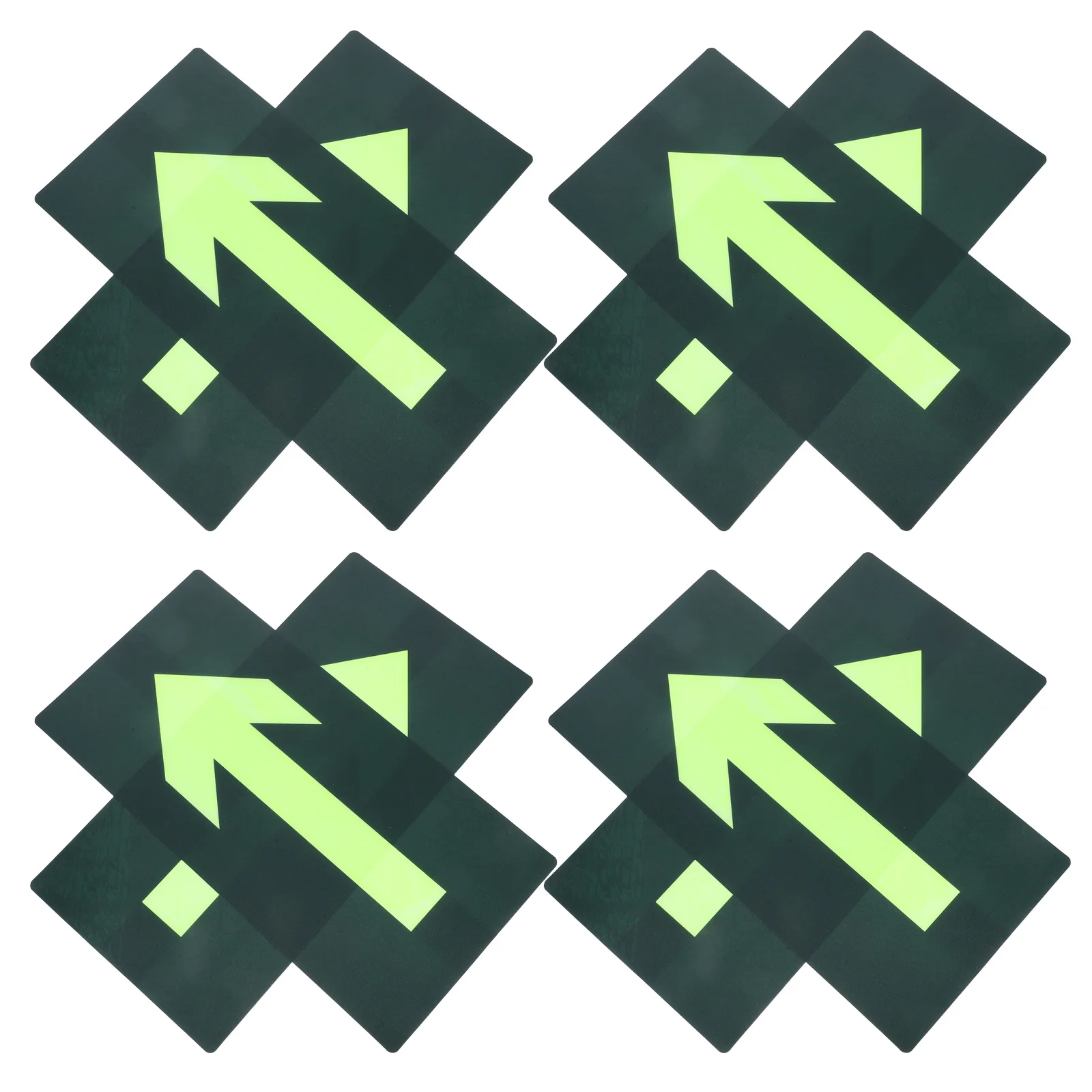 8 個の夜光避難ステッカー長持ち発光防水自己粘着緊急出口標識公共エリア用