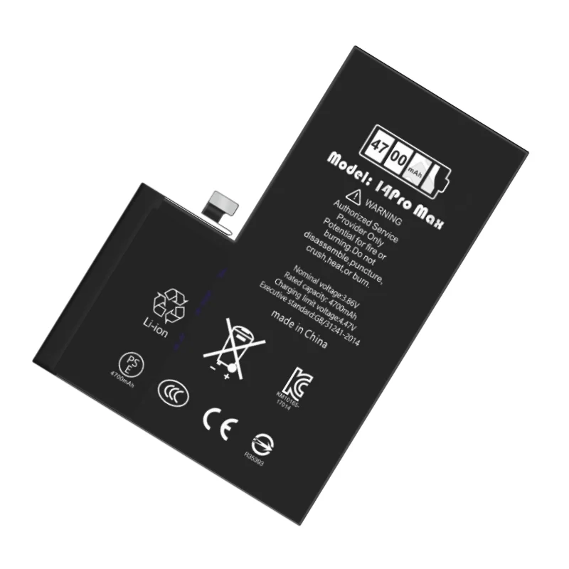 3.86V 4700mAh High Quality A2894 A2651 A2893 A2895 Battery for IPhone 14 Pro Max Diagnostic-enabled Phone Replacement Battery