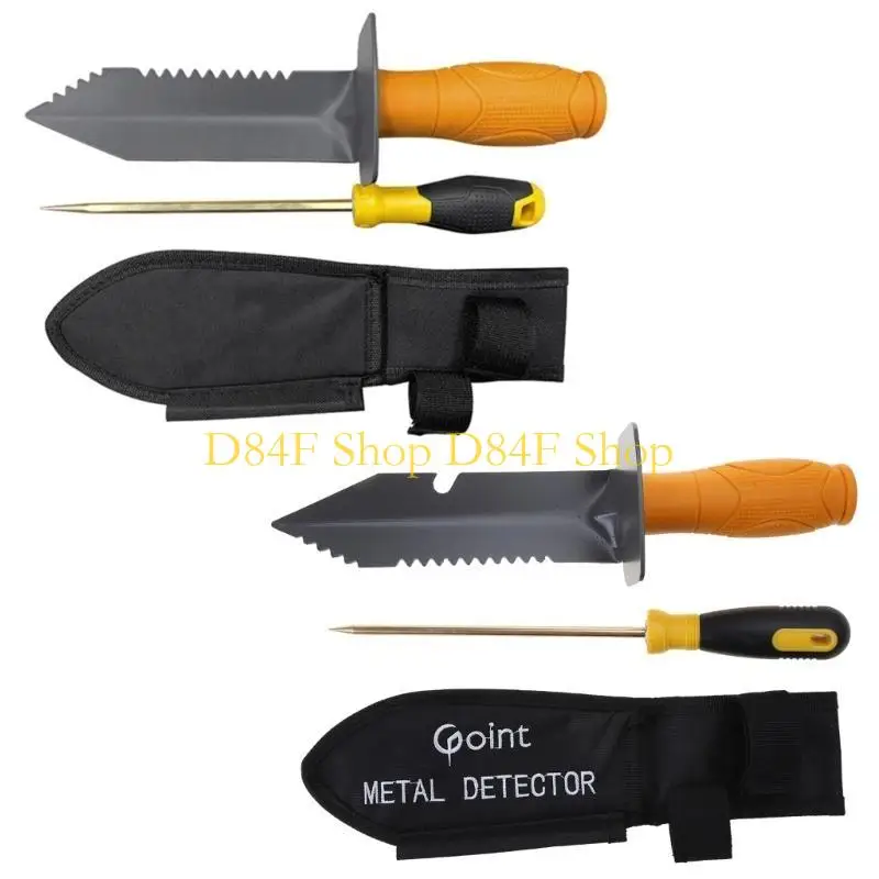 

D84F Carbon Steel Serrated Digger Sapper Shovel Set for w/ Coin Probe Useful Gad