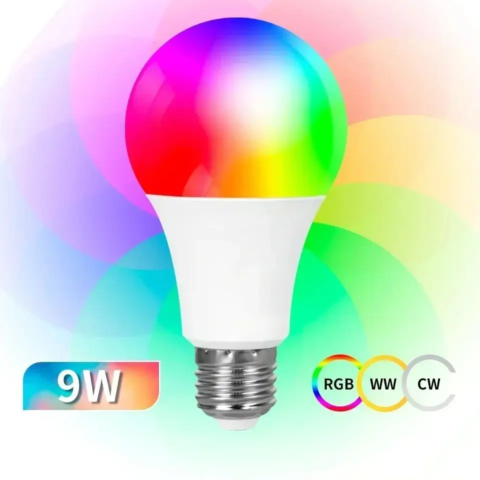 E27 Smart LED Bulb 18W 15W 9W Tuya Bluetooth Compatible RGB Lamp with APP Control Timer Dimmable Music Sync for Smart Life 220V