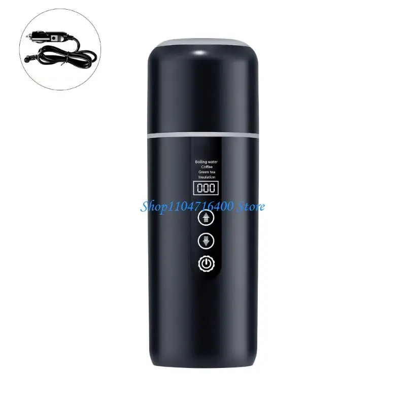y1gd Rapid Heating Travel Cup 500ml Untarnished Car Electric Coffeepot For Coffee Tisane Outdoor Quests And Roadside Use